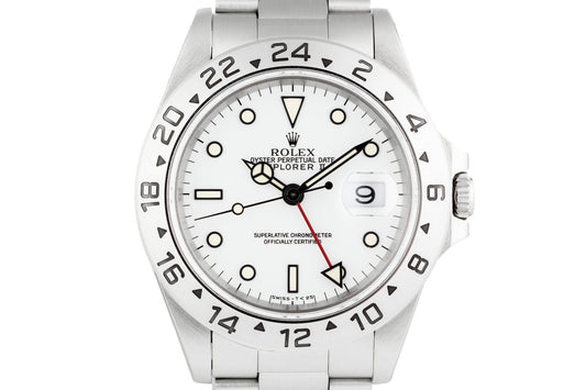 1995 Rolex Explorer II 16570 White Dial