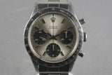 Rolex Daytona 6239 with Rare Silver dial with RED Daytona printing