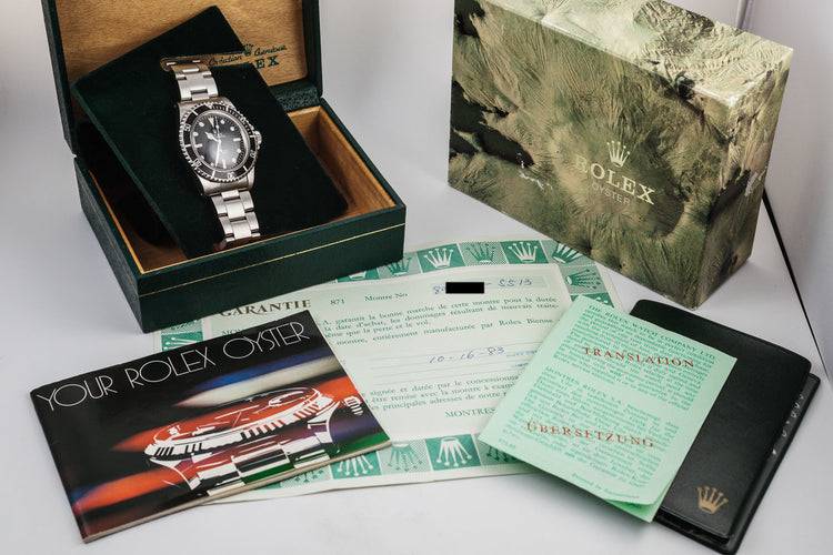 1983 Rolex Submariner 5513 MK V Maxi Dial with Box and Papers