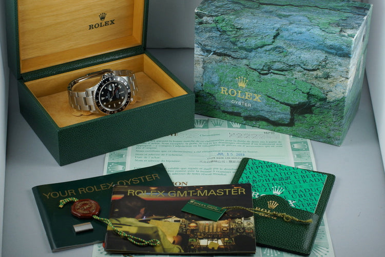2002 Rolex GMT Master II 16710 with Box and Papers