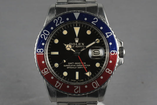 1965 Rolex GMT 1675 Glossy Gilt Dial