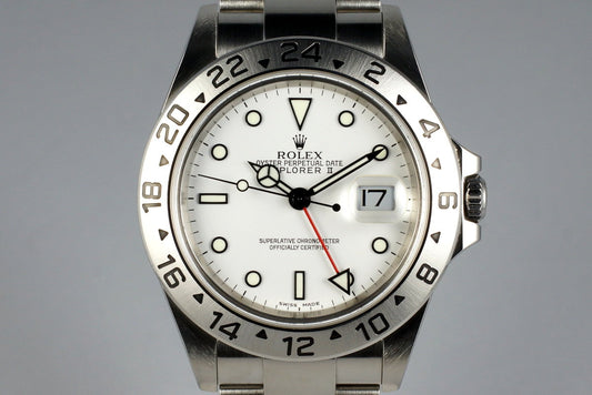2004 Rolex Explorer II 16570 White Dial