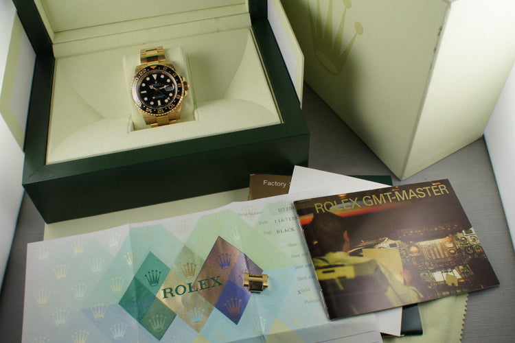 Rolex Ceramic GMT 18K 116718 with box and papers