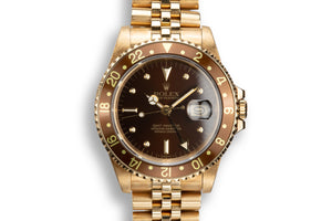 1984 Rolex 18K YG GMT-Master 16758 with Brown Nipple Dial