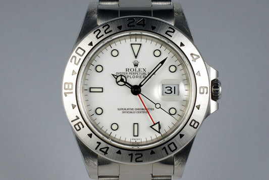 1999 Rolex Explorer II 16570 ‘Swiss Only’ White Dial with Papers