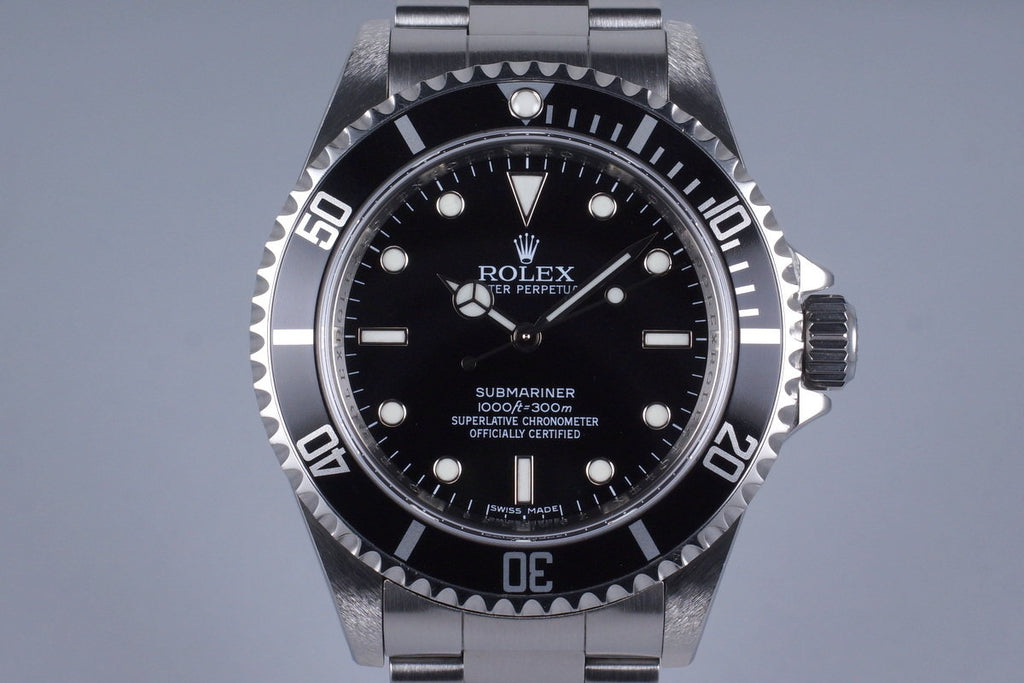 2006 Rolex Submariner 14060M 4 Line Dial with Box and Papers