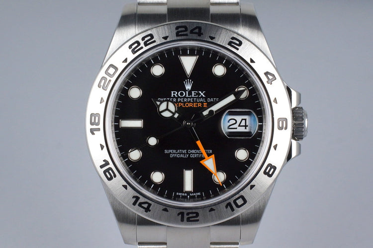 2012 Rolex Explorer II 216570 Black Dial with Box and Papers