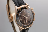 2010 Rolex 18K Rose Gold Daytona 116515 Chocolate Arabic Dial with Box and Papers