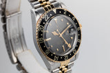 1981 Rolex Two Tone GMT-Master 16753 Black Nipple Dial with Box and Original Sales Receipt