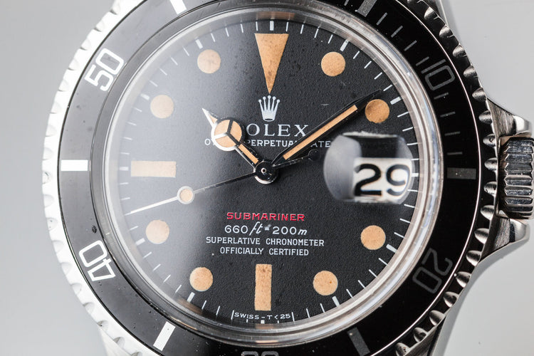 1970 Rolex Red Submariner 1680 with MK IV Dial