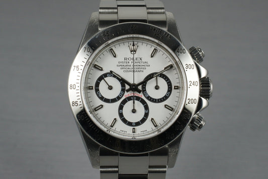 1999 Rolex Zenith Daytona 16520 White Dial with Box and Papers
