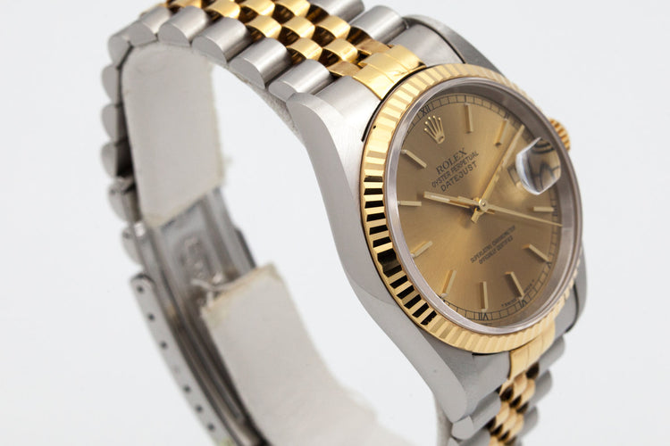 1995 Rolex Two Tone DateJust 16233 Gold Dial