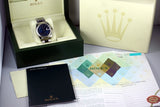 2005 Rolex DateJust 116200 Blue Jubilee Roman Dial with Box and Papers