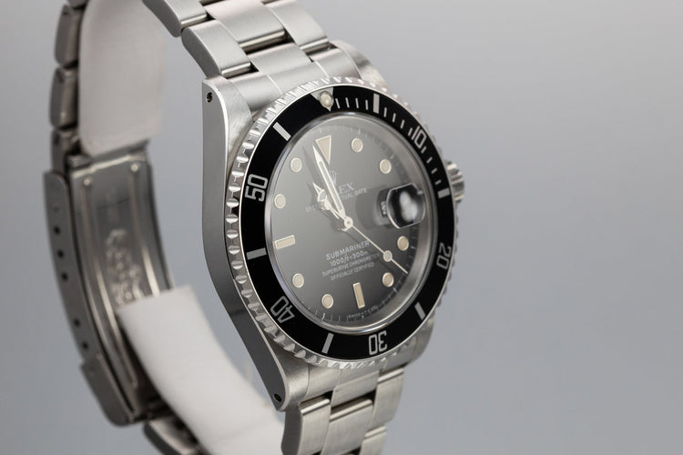 1989 Rolex Submariner 16610 with Box and Papers