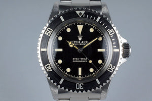 1963 Rolex Submariner 5512 PCG Gilt Glossy Chapter Ring Dial