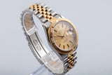 1991 Rolex 16263 18k/St Thunderbird Datejust Tapestry Stick Dial with Box and Papers