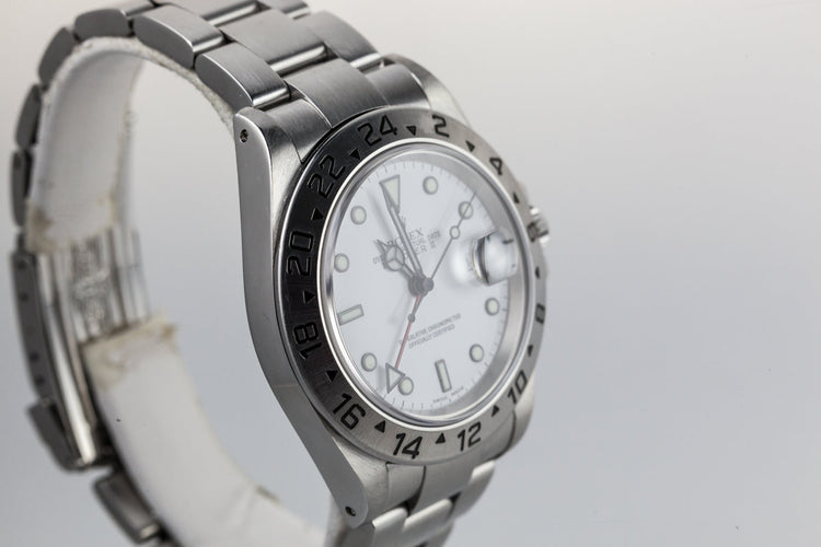 2001 Rolex Explorer II 16570 White Dial