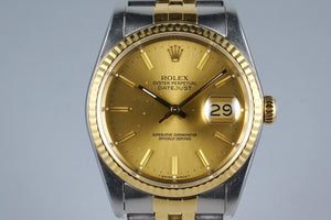 1988 Rolex Two Tone DateJust 16233 with Box and Papers