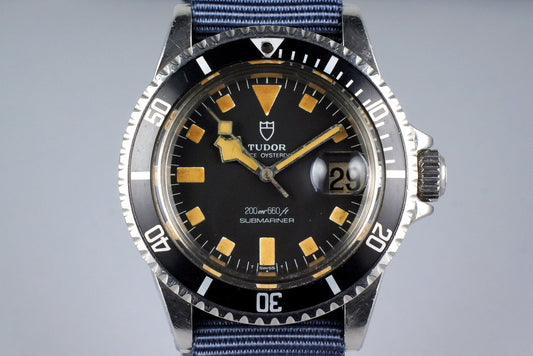 1981 Tudor Submariner 94110 Black Snowflake