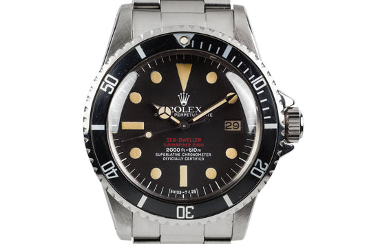 1977 Rolex Double Red Sea Dweller 1665 Mark IV Dial