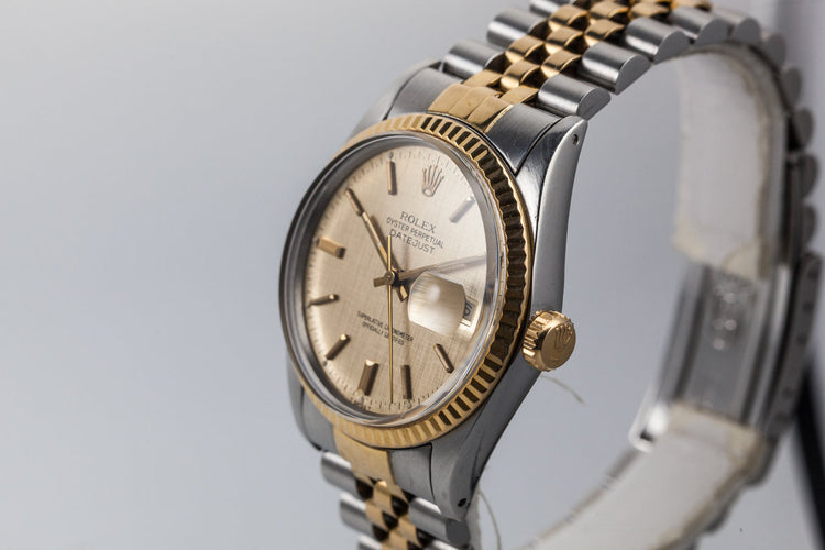 1984 Rolex DateJust 16013 with Gold Linen Dial