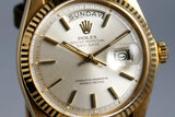 1972 Rolex YG Day-Date 1803 Silver Dial