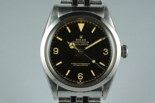 1963 Rolex Explorer 1 1016 Glossy Gilt Dial with Box and Papers