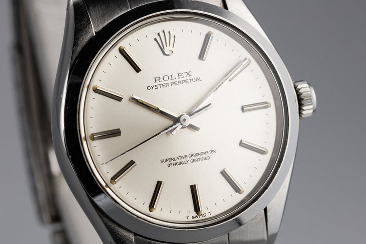 1981 Rolex Oyster Perpetual 1002 SIlver Dial