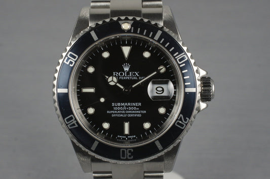 2002 Rolex Submariner 16610