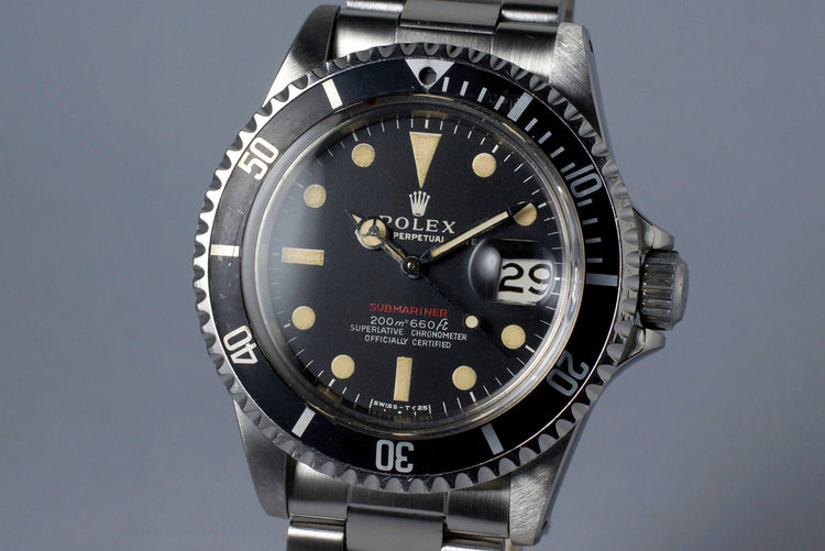 1969 Rolex Red Submariner 1680 Mark I Dial