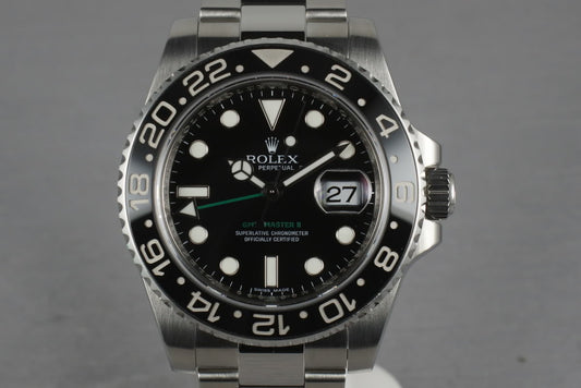 2007 Rolex Ceramic GMT 116710 Box and Papers