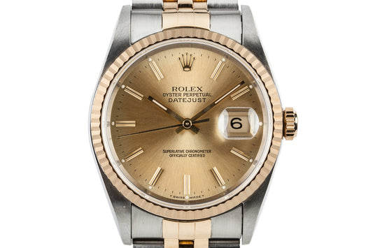 1991 Rolex Two Tone DateJust 16233 with Box and Papers