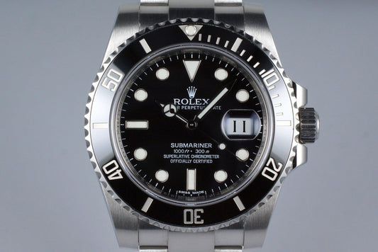 2016 Rolex Submariner 116610 with Box and Papers