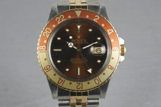 Rolex GMT Two Tone 16753 with root beer nipple dial