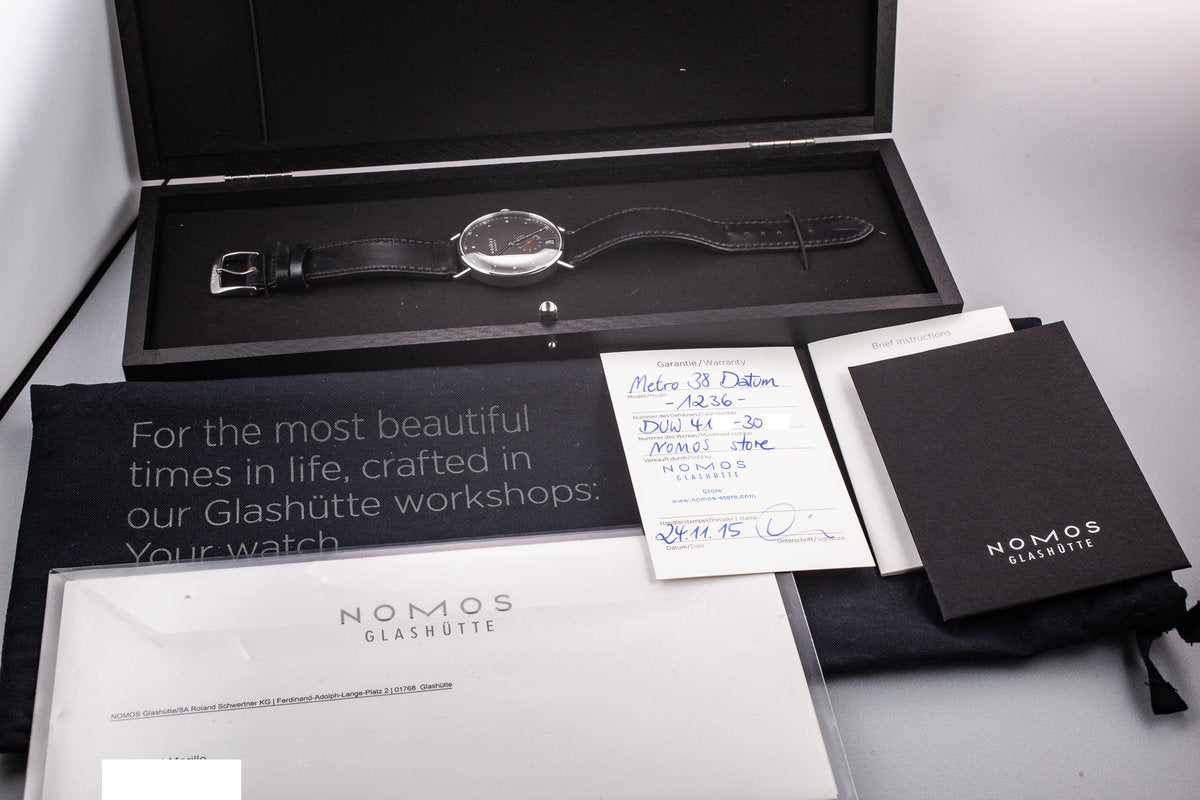 2015 Nomos Glash tte Metro 38 Date Metro 1236