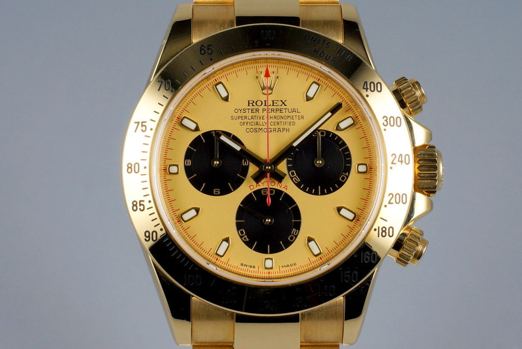 2006 Rolex YG Daytona 116528 with Box and Papers
