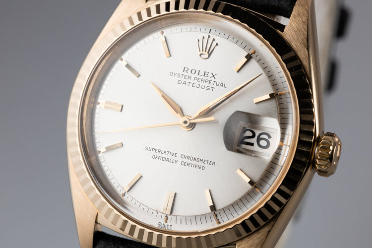 1964 Rolex 18K YG DateJust 1601 with Silver Dial