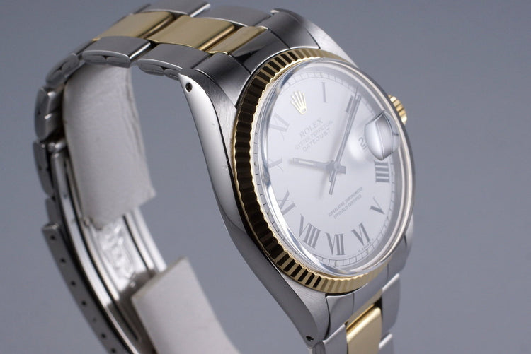 1971 Rolex Two Tone DateJust 1601 with White Roman Dial