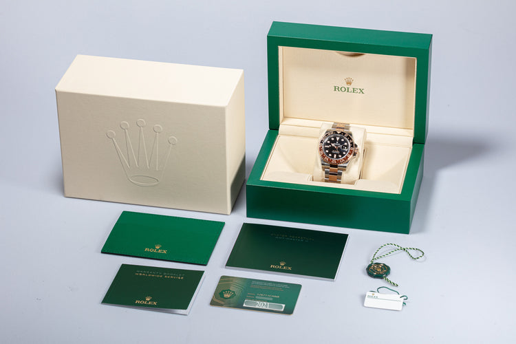 2021 Rolex Everose GMT-Master II 126711CHNR “Root Beer” with Box & Card