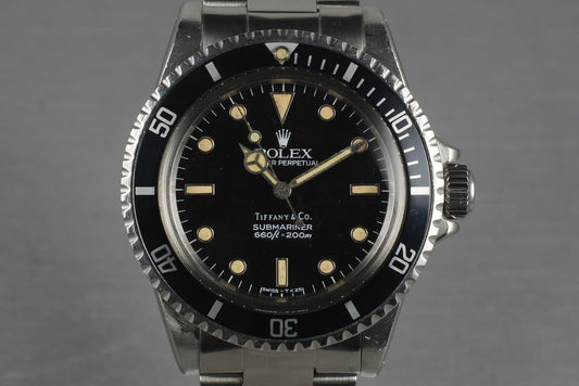 1985 Rolex Submariner 5513 with WG Surround Tiffany & Co Dial