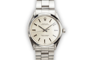 1972 Rolex Oyster Perpetual 1002 with Silver no Lume Dial