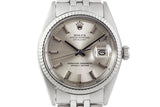1971 Rolex Datejust 1601 Silver Non-Lume Dial with Box and Papers