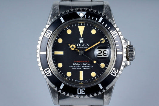1972 Rolex Red Submariner 1680 Mark V Dial