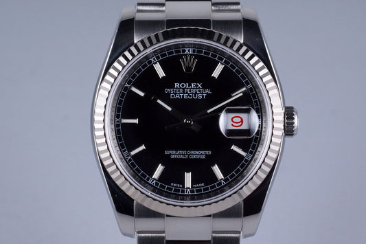 2006 Rolex DateJust 116234 Black Dial with Box