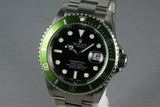 Rolex Green Submariner 16610 LV Mark 1 dial with Box and Papers