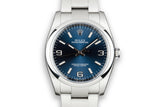 Rolex 36mm Oyster Perpetual 116000 Blue 3, 6, 9 Dial with Box