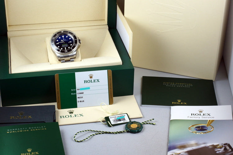 2015 Rolex Deep Sea Dweller 116660 with Box and Papers MINT