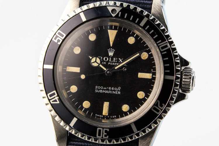 1969 Rolex Submariner 5513 Meters First with Box and Papers