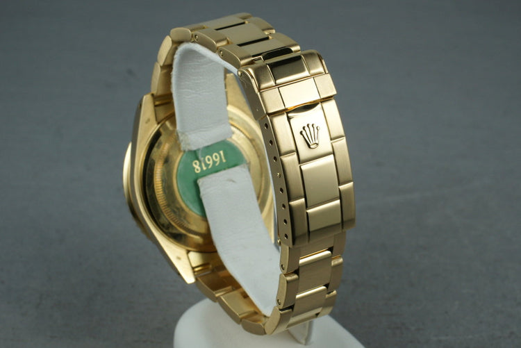 1993 Rolex 18K Submariner 16618 with Box and Papers