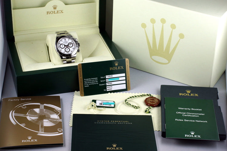 2014 Rolex Daytona 116520 White Dial with Box and Papers
